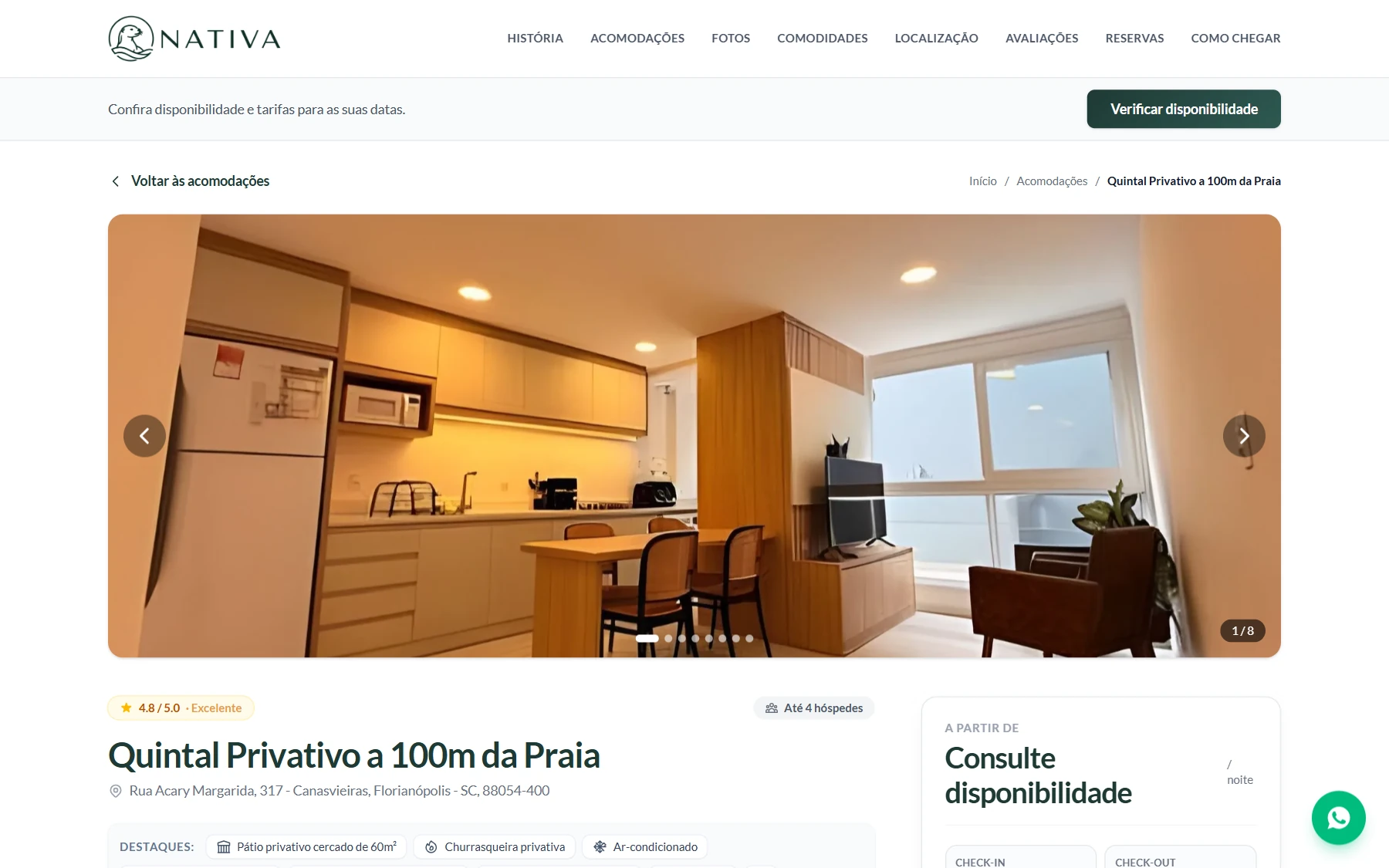 Motor de Reservas Diretas - Sistema NextStay